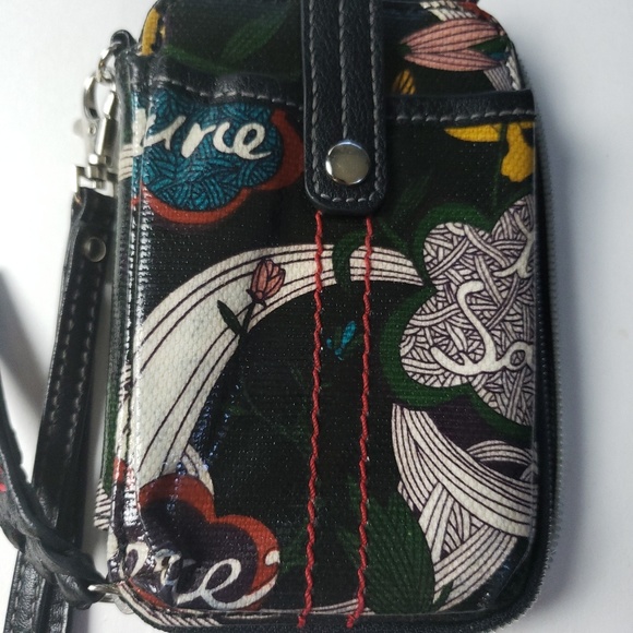 Sakroots floral boho hippie wristlet zip up wallet - Picture 3 of 8